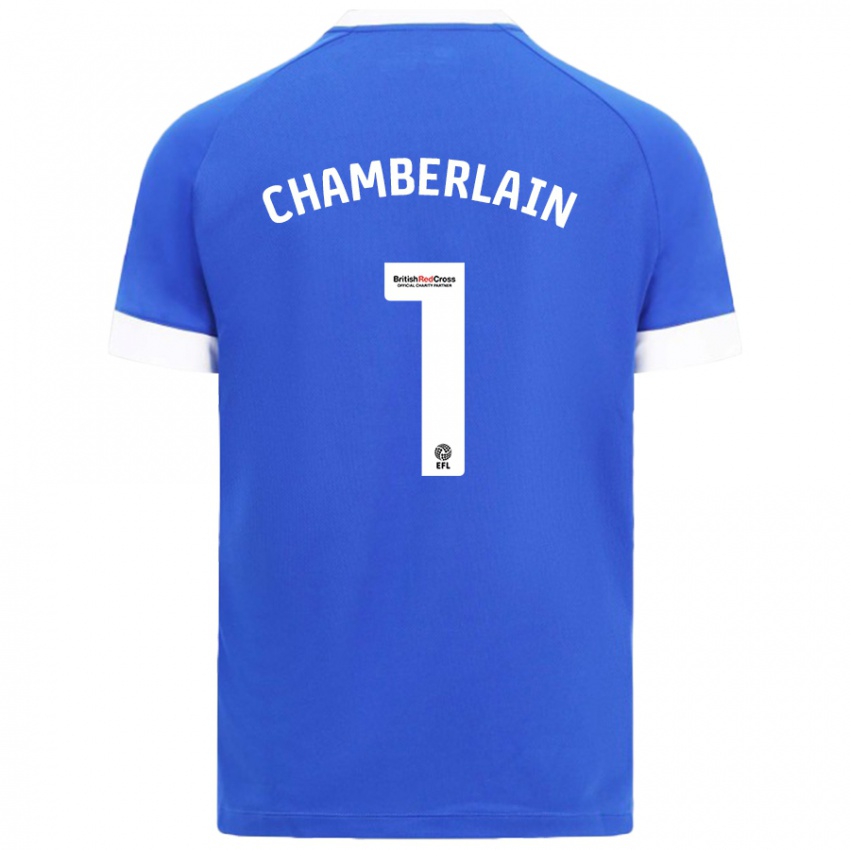 Criança Camisola Ceryn Chamberlain #1 Céu Azul Principal 2024/25 Camisa Brasil