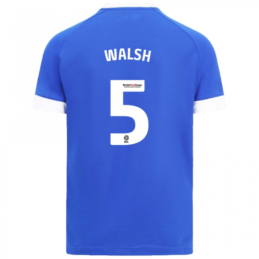 Criança Camisola Siobhan Walsh #5 Céu Azul Principal 2024/25 Camisa Brasil