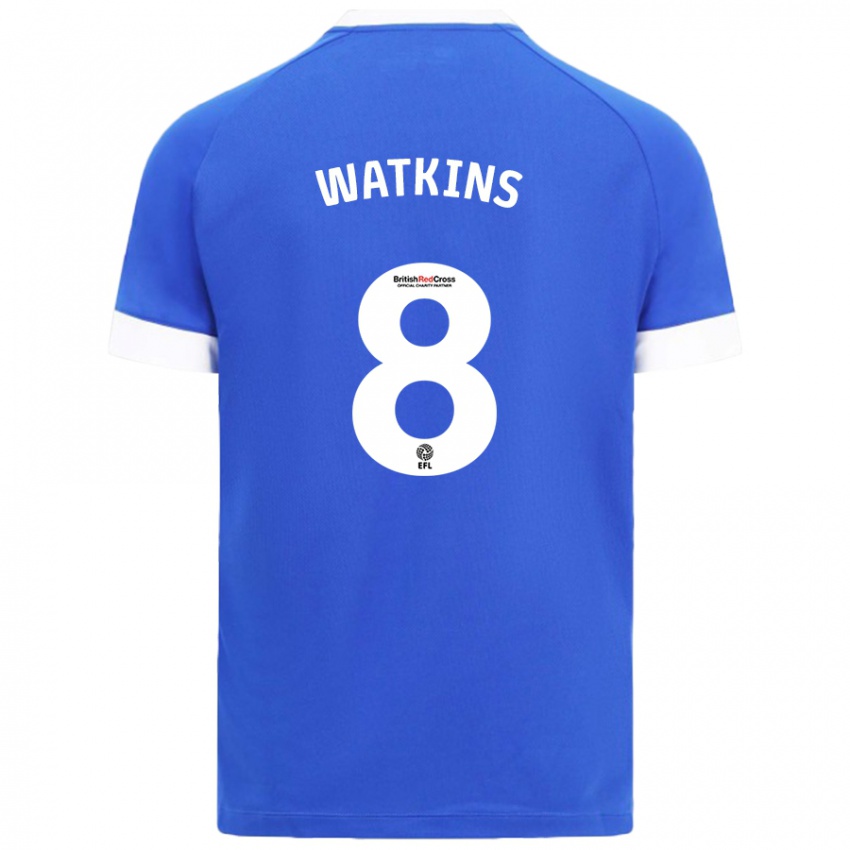 Criança Camisola Seren Watkins #8 Céu Azul Principal 2024/25 Camisa Brasil