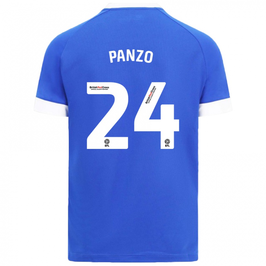 Criança Camisola Jonathan Panzo #24 Céu Azul Principal 2024/25 Camisa Brasil