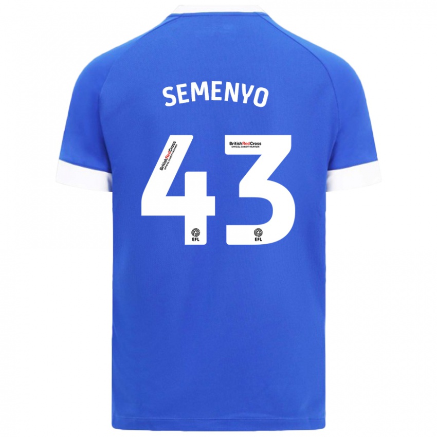 Criança Camisola Jai Semenyo #43 Céu Azul Principal 2024/25 Camisa Brasil