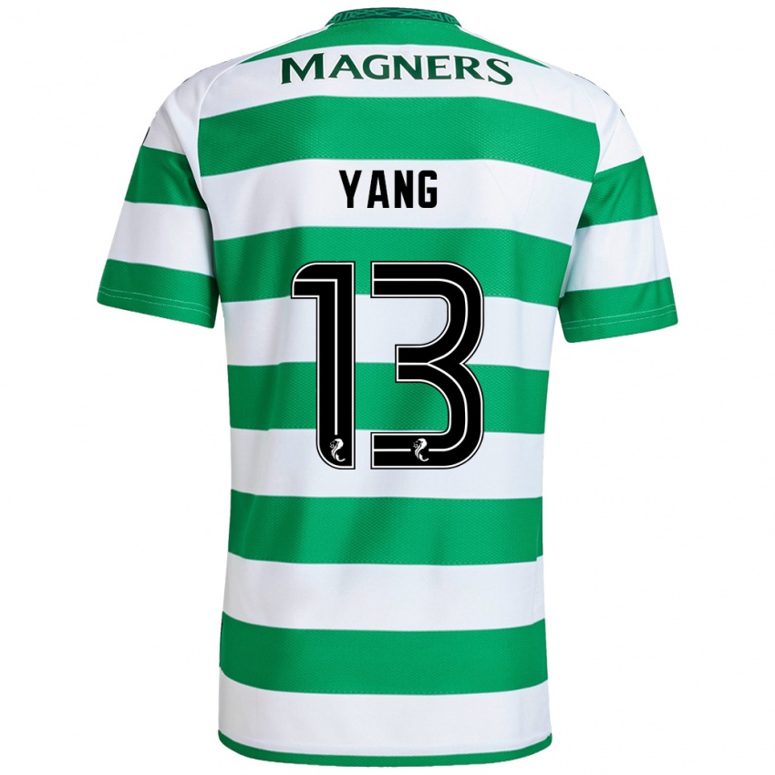 Criança Camisola Hyun-Jun Yang #13 Branco Verde Principal 2024/25 Camisa Brasil