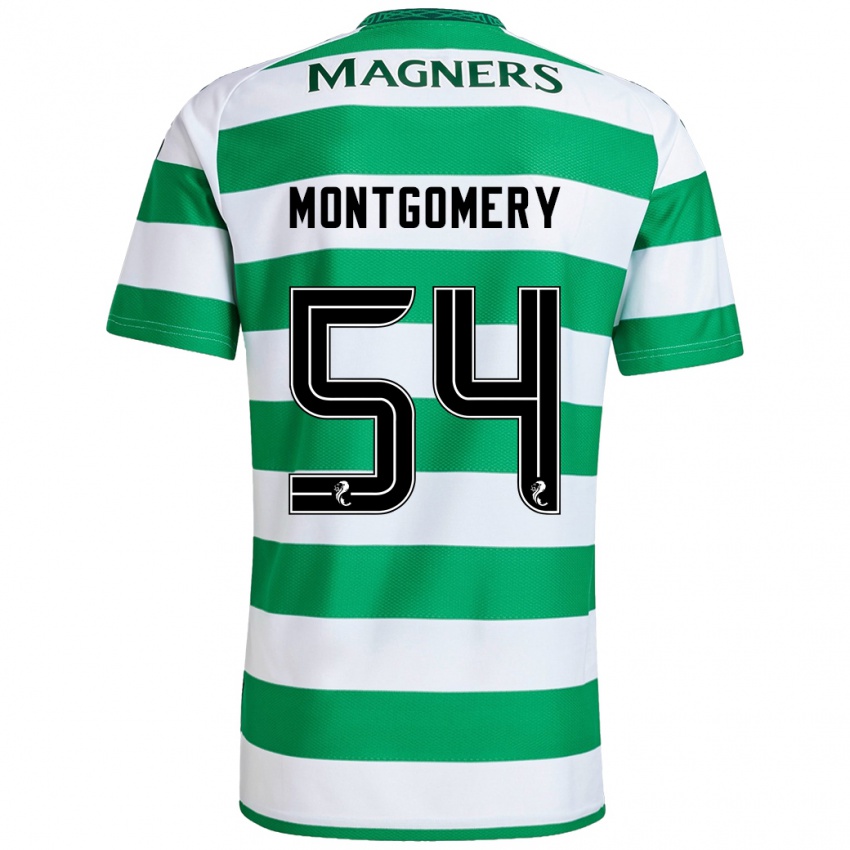 Criança Camisola Adam Montgomery #54 Branco Verde Principal 2024/25 Camisa Brasil