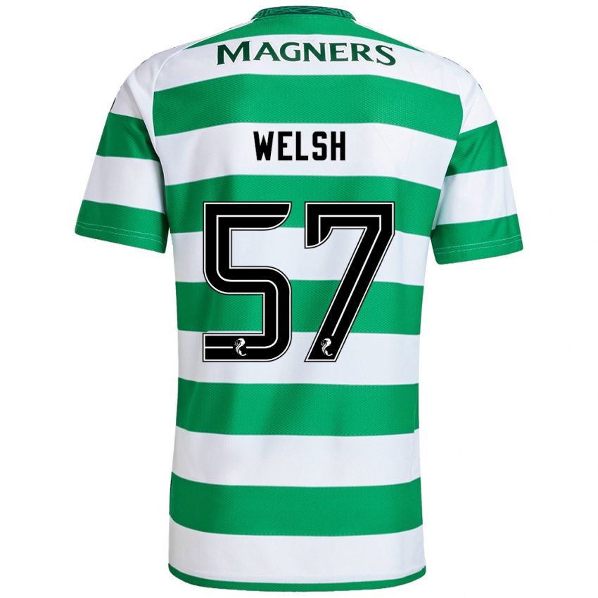 Criança Camisola Stephen Welsh #57 Branco Verde Principal 2024/25 Camisa Brasil