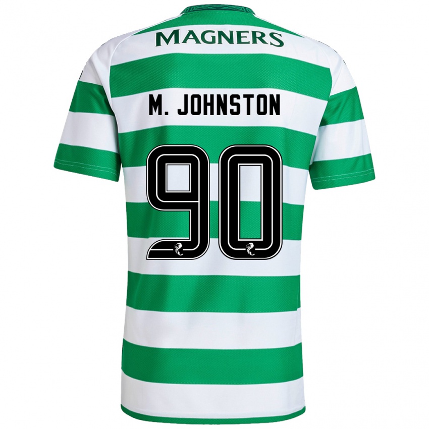 Criança Camisola Mikey Johnston #90 Branco Verde Principal 2024/25 Camisa Brasil