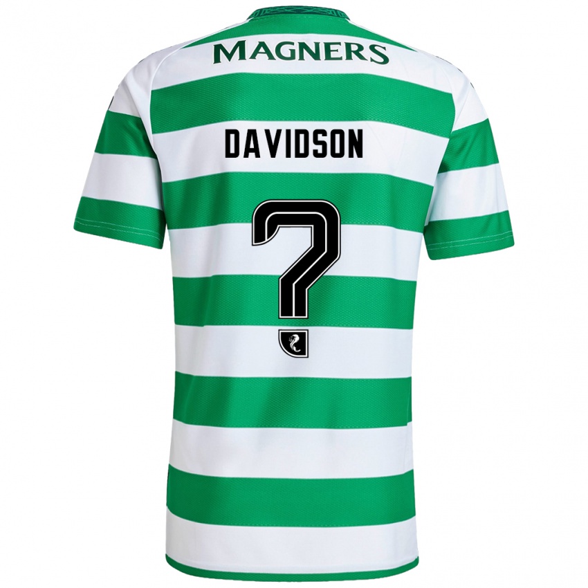 Criança Camisola Alasdair Davidson #0 Branco Verde Principal 2024/25 Camisa Brasil