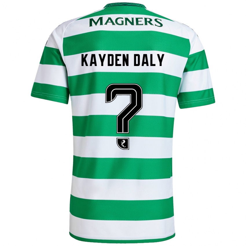 Criança Camisola Kayden Daly #0 Branco Verde Principal 2024/25 Camisa Brasil