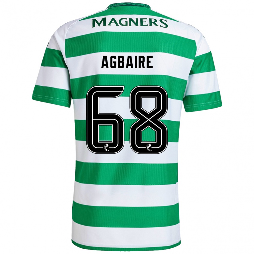 Criança Camisola Lenny Agbaire #68 Branco Verde Principal 2024/25 Camisa Brasil