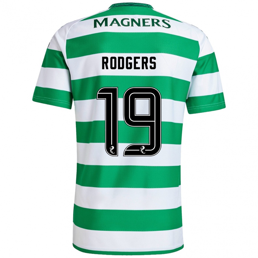 Criança Camisola Lisa Rodgers #19 Branco Verde Principal 2024/25 Camisa Brasil