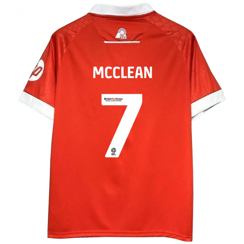 Criança Camisola James Mcclean #7 Vermelho Branco Principal 2024/25 Camisa Brasil