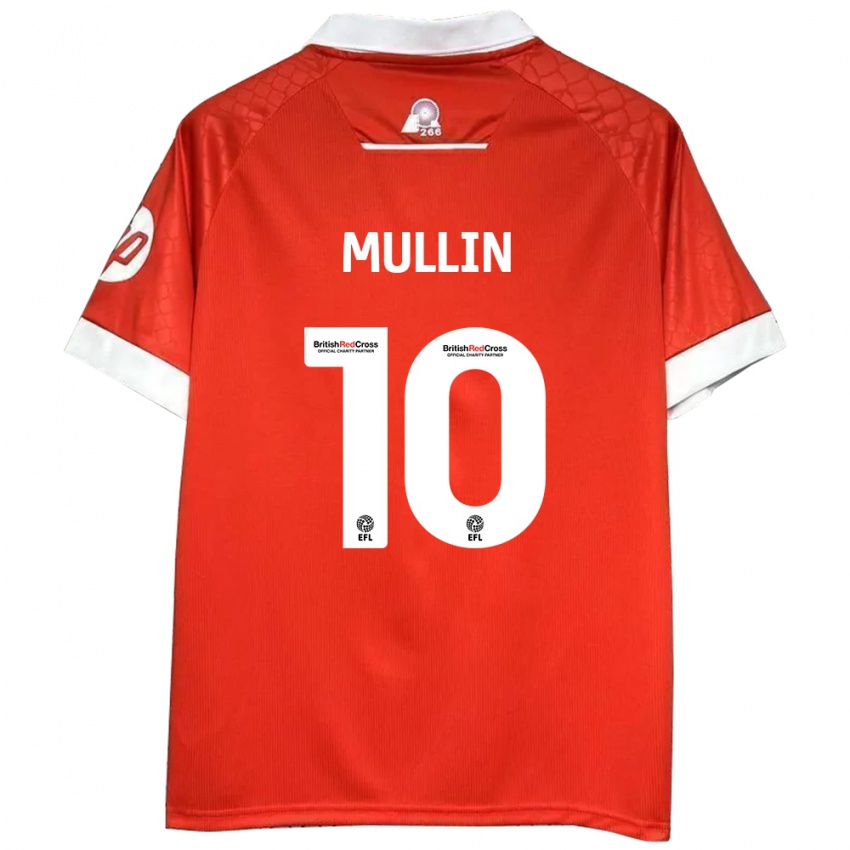 Criança Camisola Paul Mullin #10 Vermelho Branco Principal 2024/25 Camisa Brasil