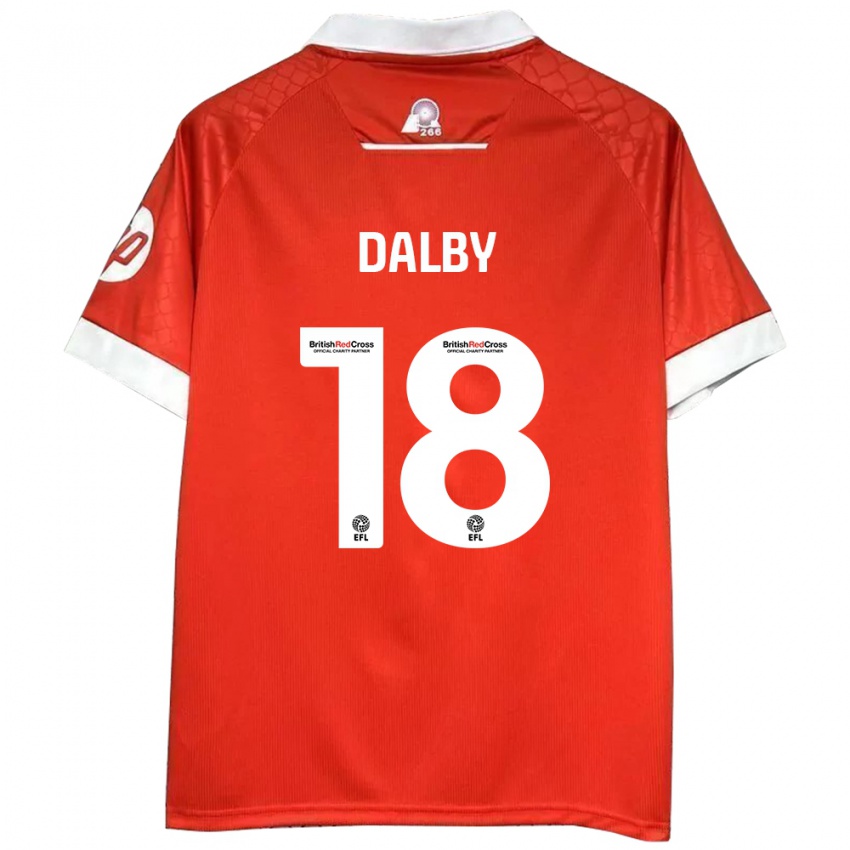 Criança Camisola Sam Dalby #18 Vermelho Branco Principal 2024/25 Camisa Brasil