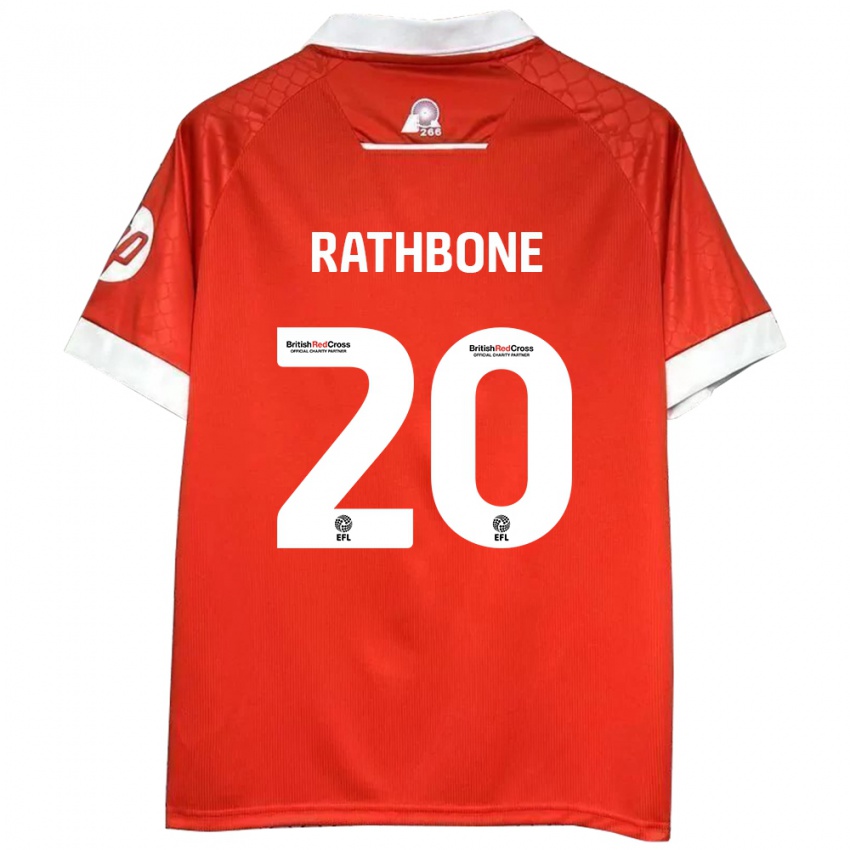 Criança Camisola Ollie Rathbone #20 Vermelho Branco Principal 2024/25 Camisa Brasil