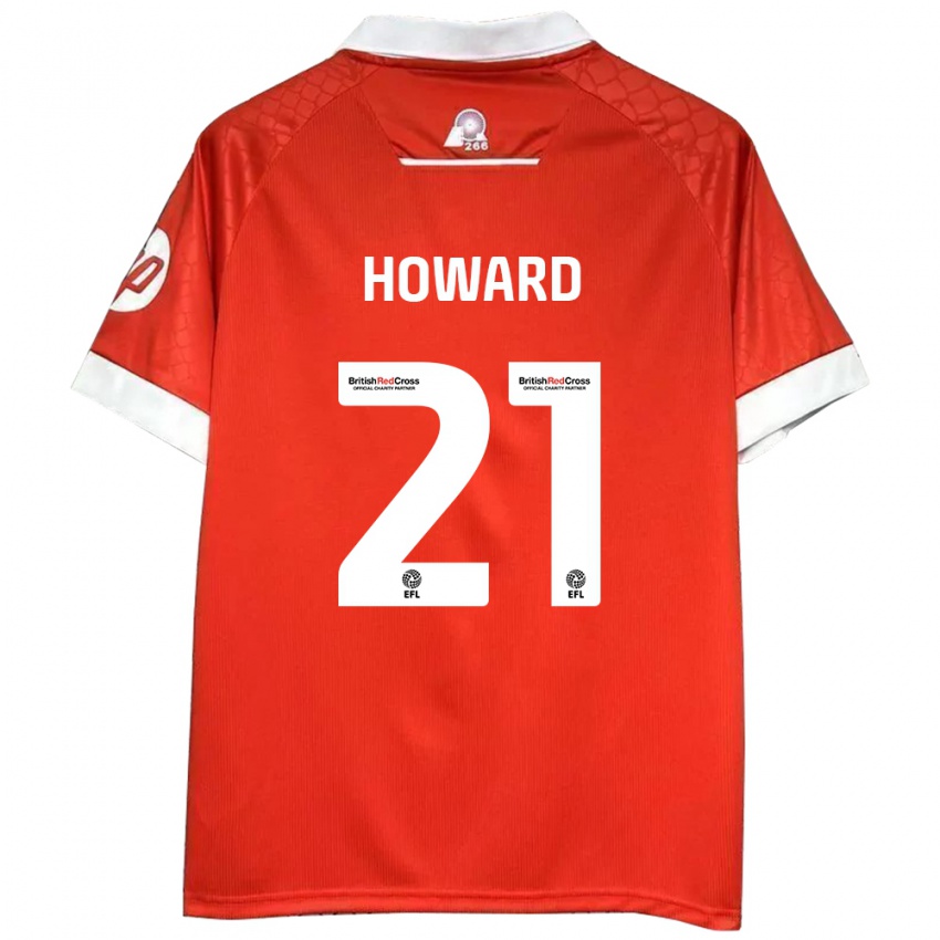 Criança Camisola Mark Howard #21 Vermelho Branco Principal 2024/25 Camisa Brasil