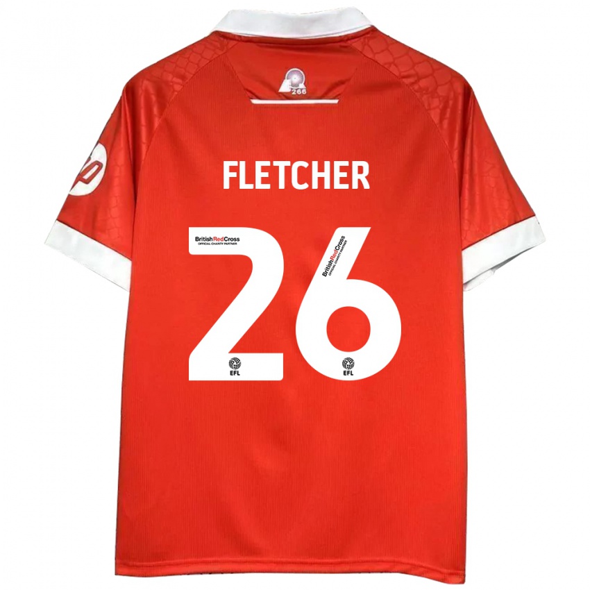 Criança Camisola Steven Fletcher #26 Vermelho Branco Principal 2024/25 Camisa Brasil