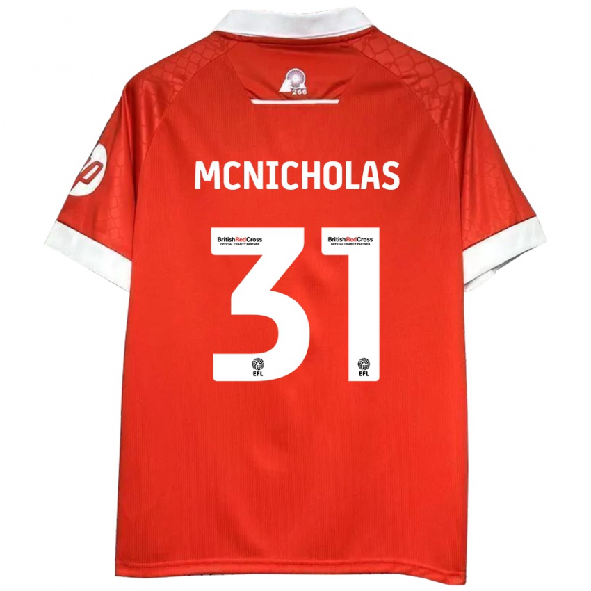 Criança Camisola Luke Mcnicholas #31 Vermelho Branco Principal 2024/25 Camisa Brasil