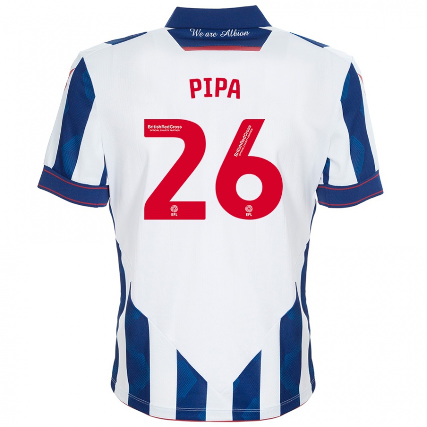 Criança Camisola Pipa #26 Azul Escuro Branco Principal 2024/25 Camisa Brasil