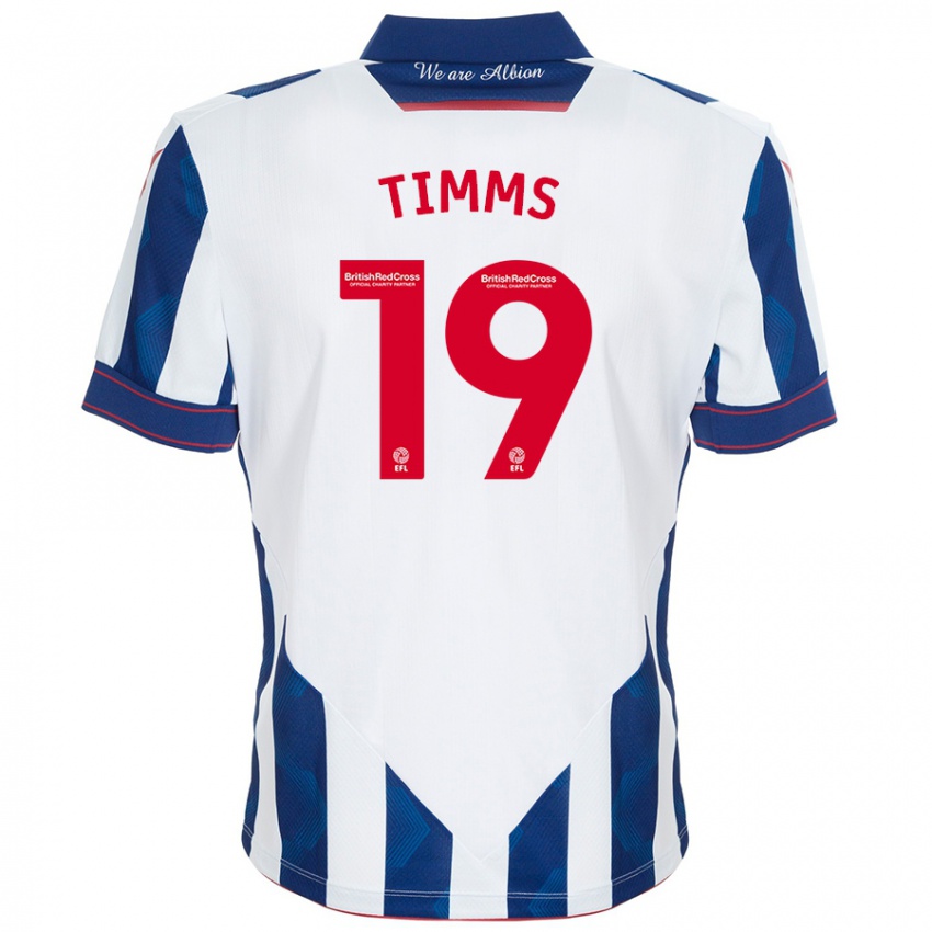 Criança Camisola Maria Timms #19 Azul Escuro Branco Principal 2024/25 Camisa Brasil