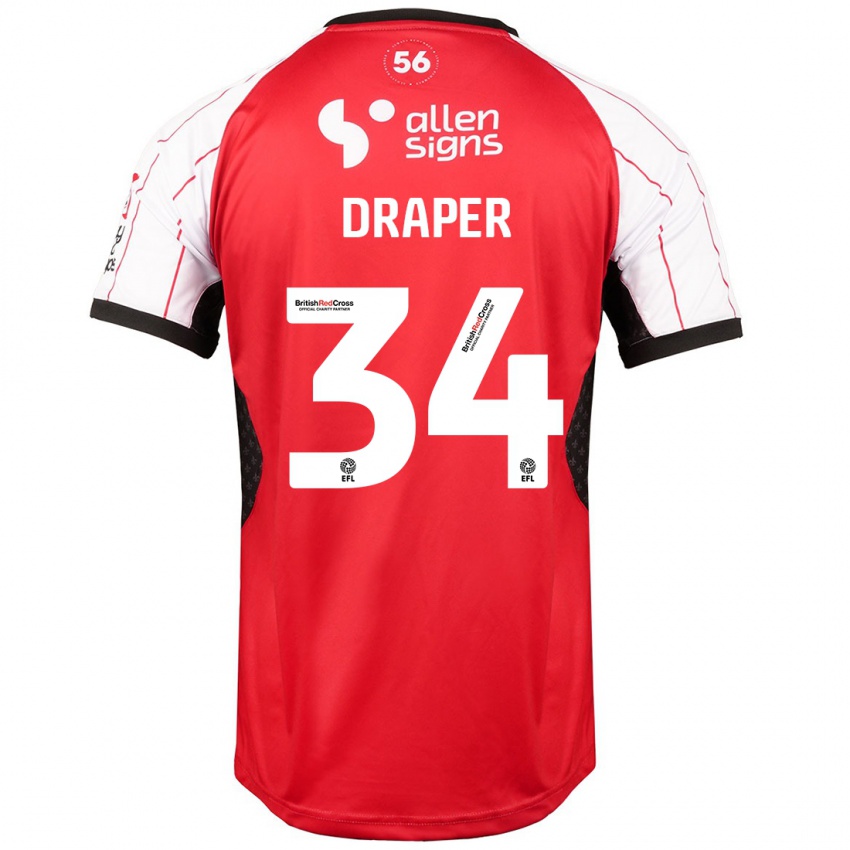 Criança Camisola Freddie Draper #34 Branco Principal 2024/25 Camisa Brasil