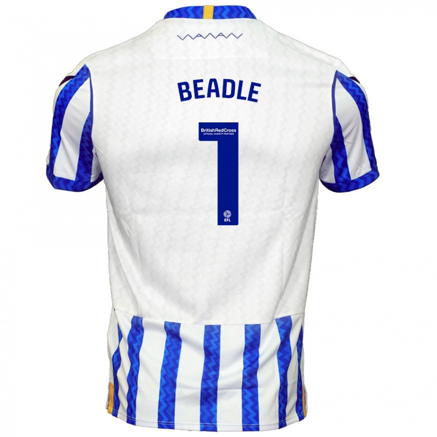 Criança Camisola James Beadle #1 Branco Azul Principal 2024/25 Camisa Brasil