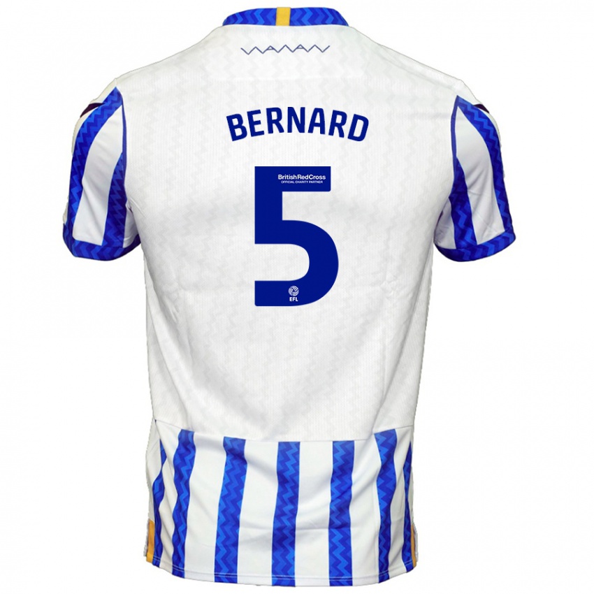 Criança Camisola Di'shon Bernard #5 Branco Azul Principal 2024/25 Camisa Brasil