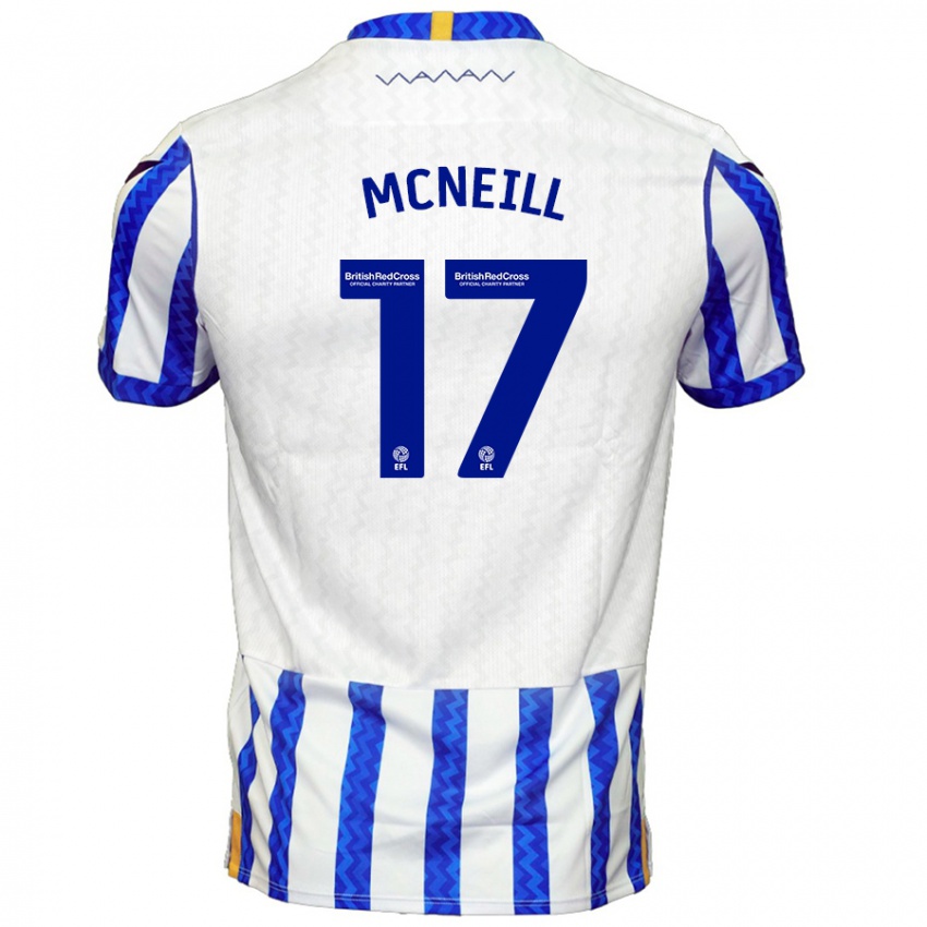 Criança Camisola Charlie Mcneill #17 Branco Azul Principal 2024/25 Camisa Brasil