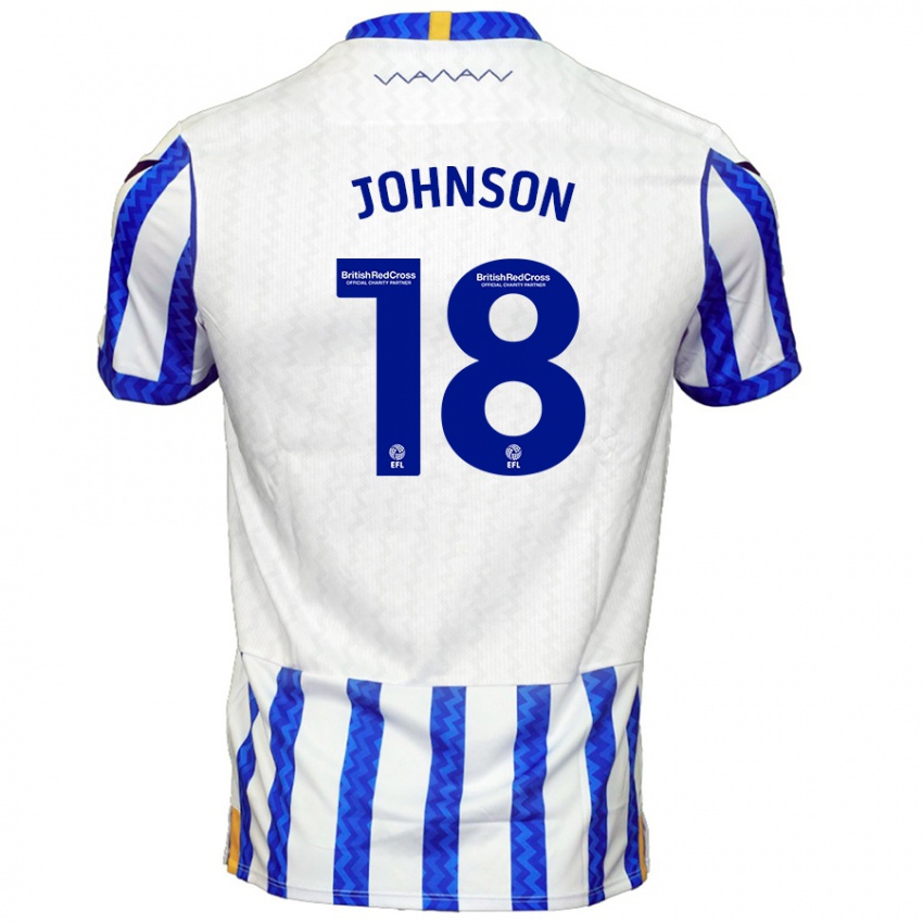 Criança Camisola Marvin Johnson #18 Branco Azul Principal 2024/25 Camisa Brasil