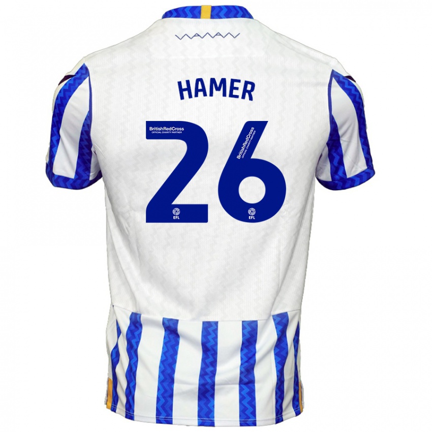 Criança Camisola Ben Hamer #26 Branco Azul Principal 2024/25 Camisa Brasil