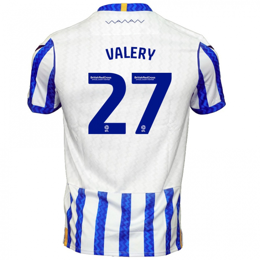 Criança Camisola Yan Valery #27 Branco Azul Principal 2024/25 Camisa Brasil