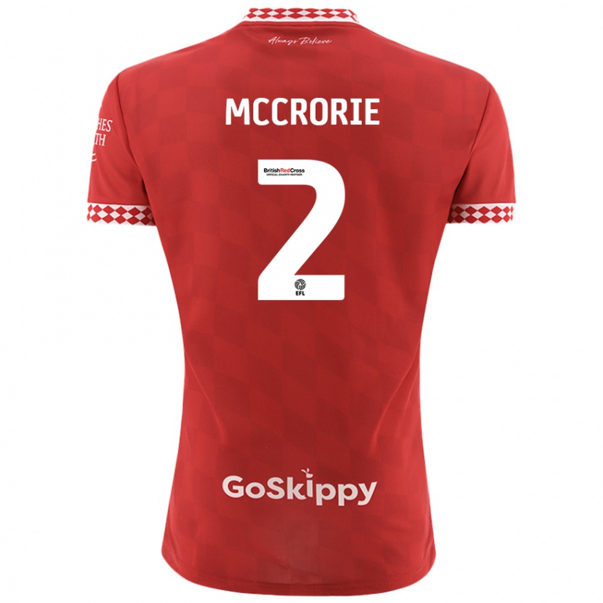 Criança Camisola Ross Mccrorie #2 Vermelho Principal 2024/25 Camisa Brasil