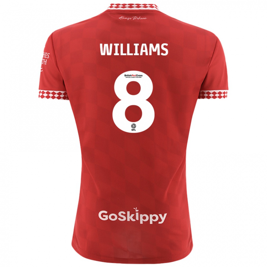 Criança Camisola Joe Williams #8 Vermelho Principal 2024/25 Camisa Brasil