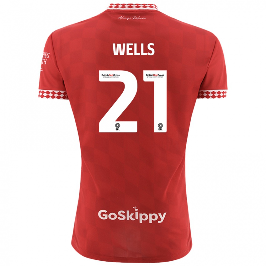 Criança Camisola Nahki Wells #21 Vermelho Principal 2024/25 Camisa Brasil