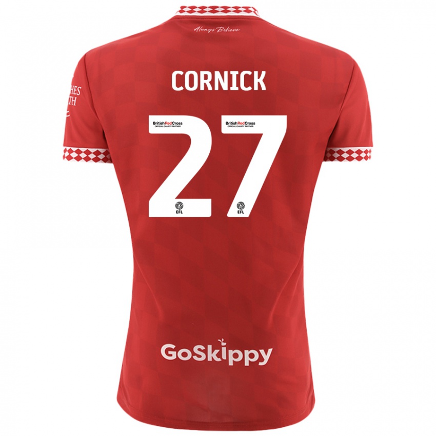 Criança Camisola Harry Cornick #27 Vermelho Principal 2024/25 Camisa Brasil