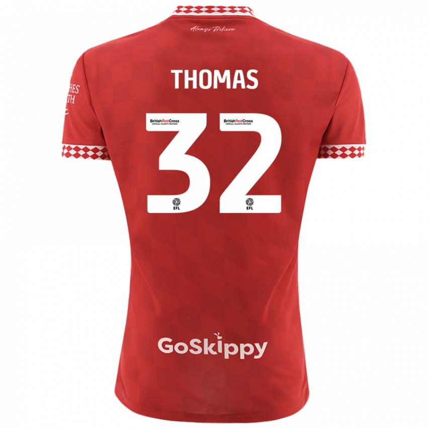 Criança Camisola Lewis Thomas #32 Vermelho Principal 2024/25 Camisa Brasil