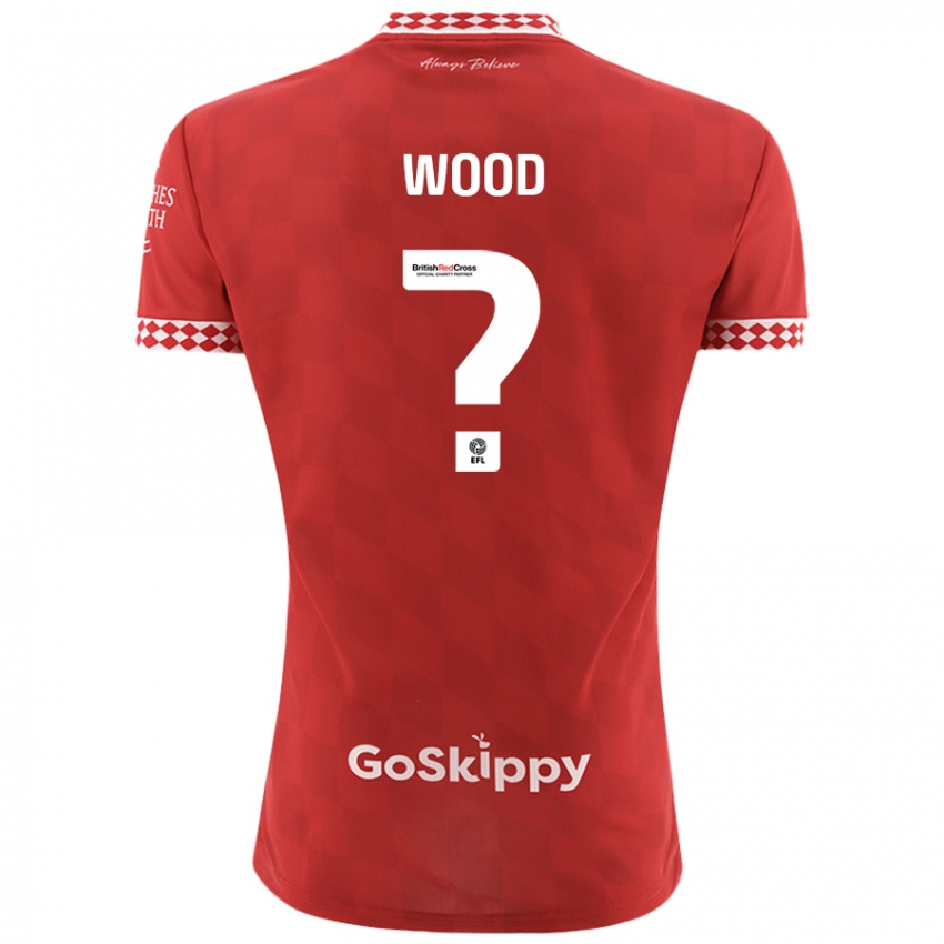 Criança Camisola Callum Wood #0 Vermelho Principal 2024/25 Camisa Brasil