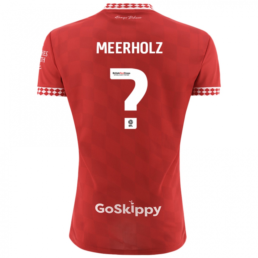 Criança Camisola Jed Meerholz #0 Vermelho Principal 2024/25 Camisa Brasil