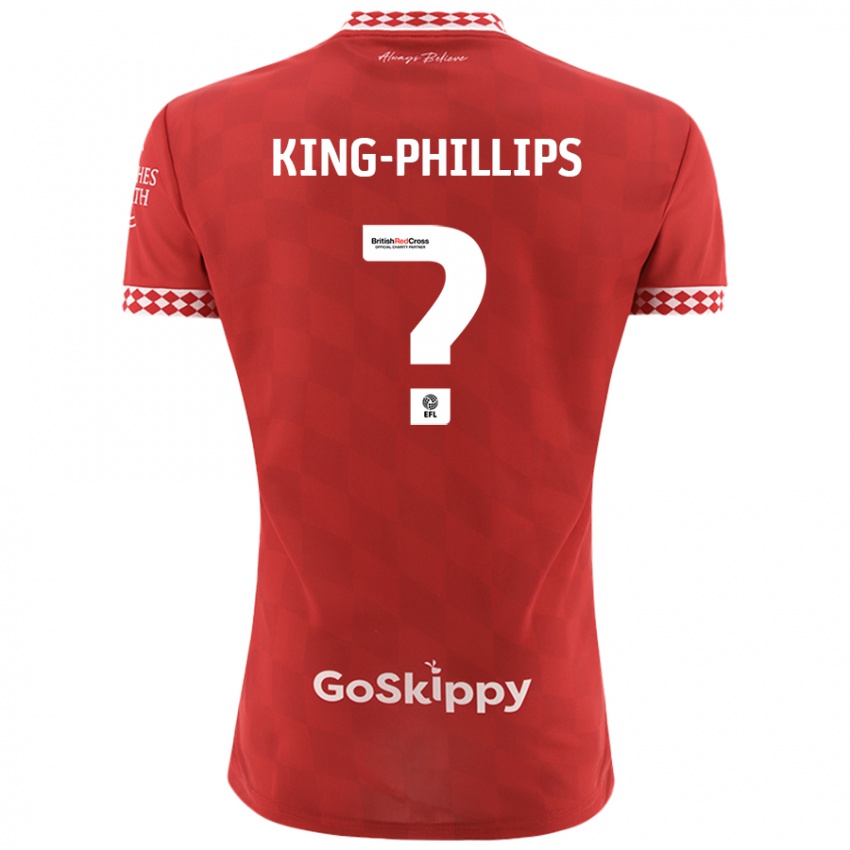 Criança Camisola Zac King-Phillips #0 Vermelho Principal 2024/25 Camisa Brasil