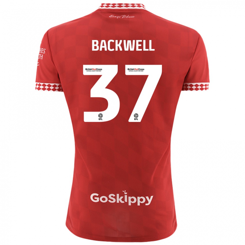 Criança Camisola Tommy Backwell #37 Vermelho Principal 2024/25 Camisa Brasil