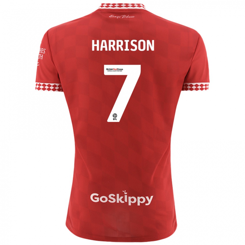 Criança Camisola Abi Harrison #7 Vermelho Principal 2024/25 Camisa Brasil