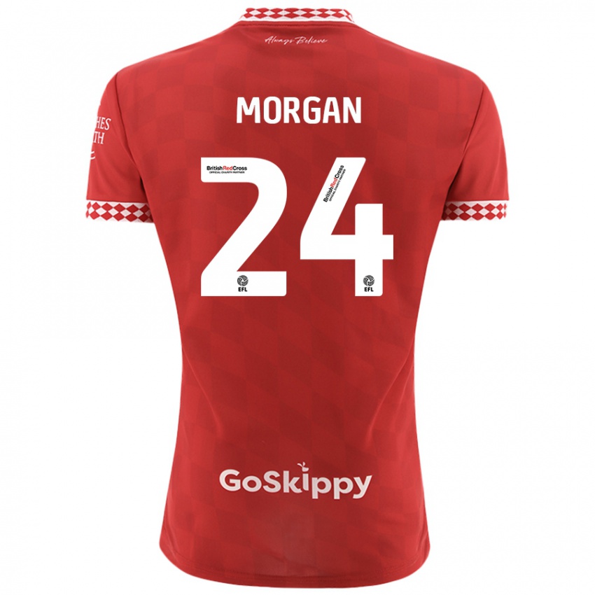 Criança Camisola Ffion Morgan #24 Vermelho Principal 2024/25 Camisa Brasil