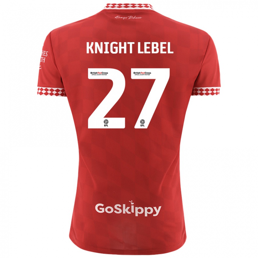 Criança Camisola Jamie Knight-Lebel #27 Vermelho Principal 2024/25 Camisa Brasil