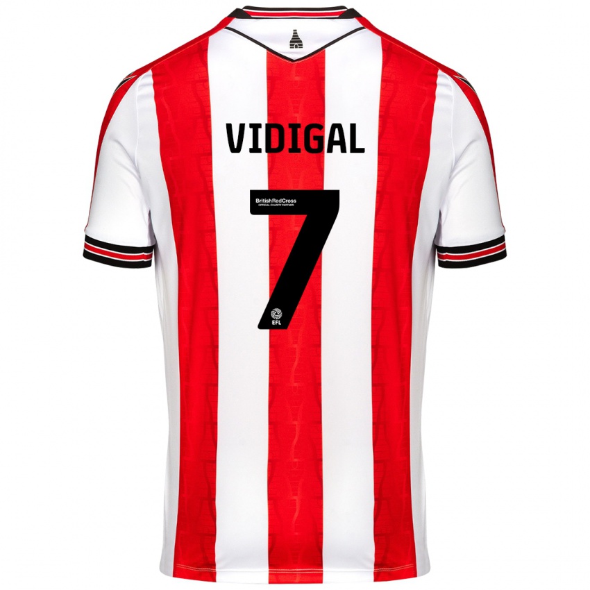 Criança Camisola André Vidigal #7 Vermelho Branco Principal 2024/25 Camisa Brasil