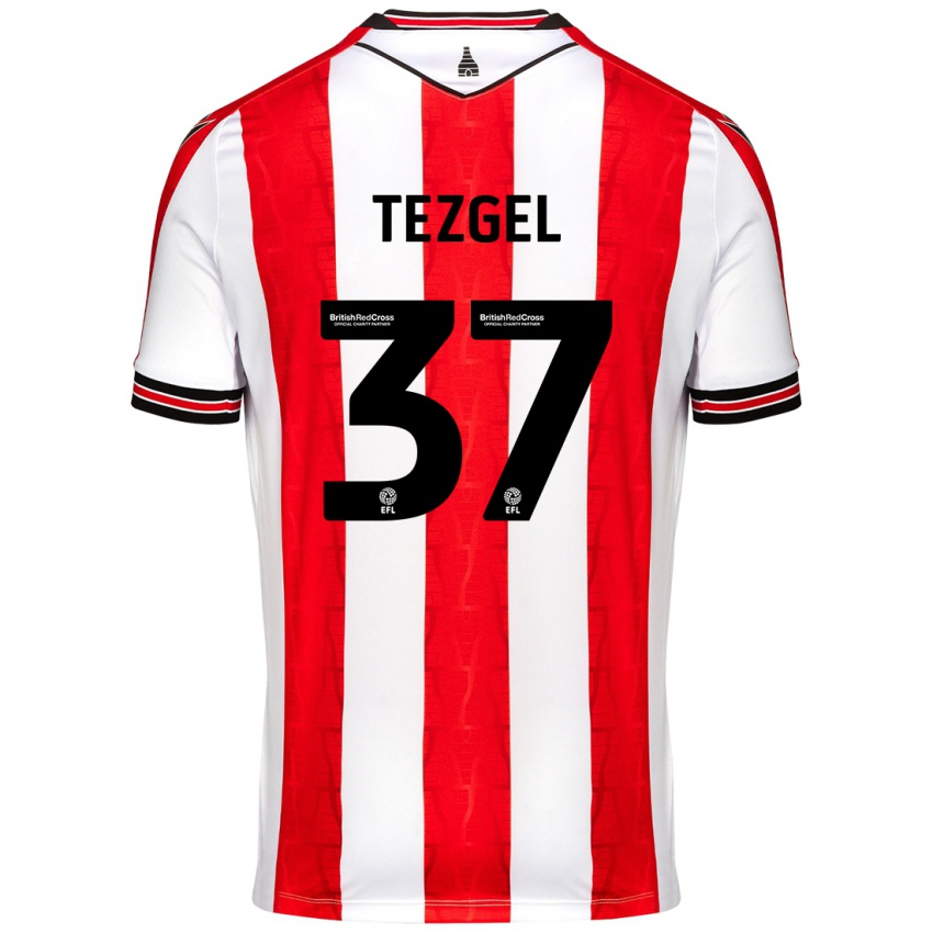 Criança Camisola Emre Tezgel #37 Vermelho Branco Principal 2024/25 Camisa Brasil