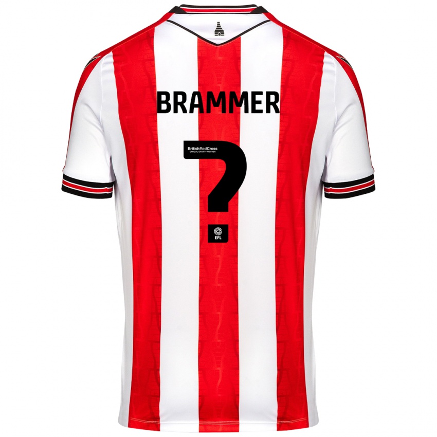 Criança Camisola Ruben Brammer #0 Vermelho Branco Principal 2024/25 Camisa Brasil