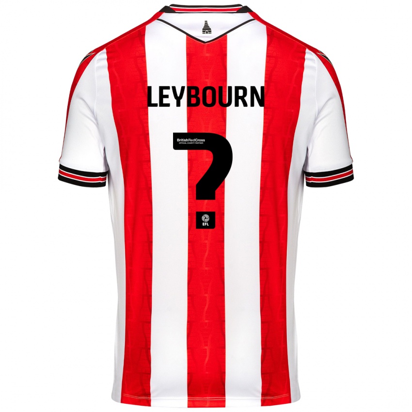 Criança Camisola Charlie Leybourn #0 Vermelho Branco Principal 2024/25 Camisa Brasil