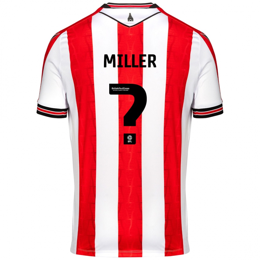 Criança Camisola Tom Miller #0 Vermelho Branco Principal 2024/25 Camisa Brasil