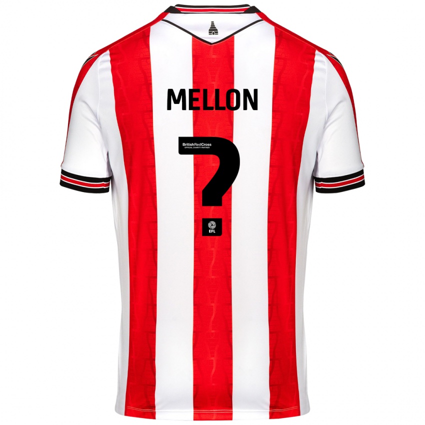 Criança Camisola Luke Mellon #0 Vermelho Branco Principal 2024/25 Camisa Brasil