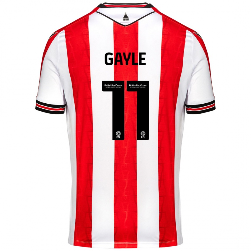 Criança Camisola Dwight Gayle #11 Vermelho Branco Principal 2024/25 Camisa Brasil