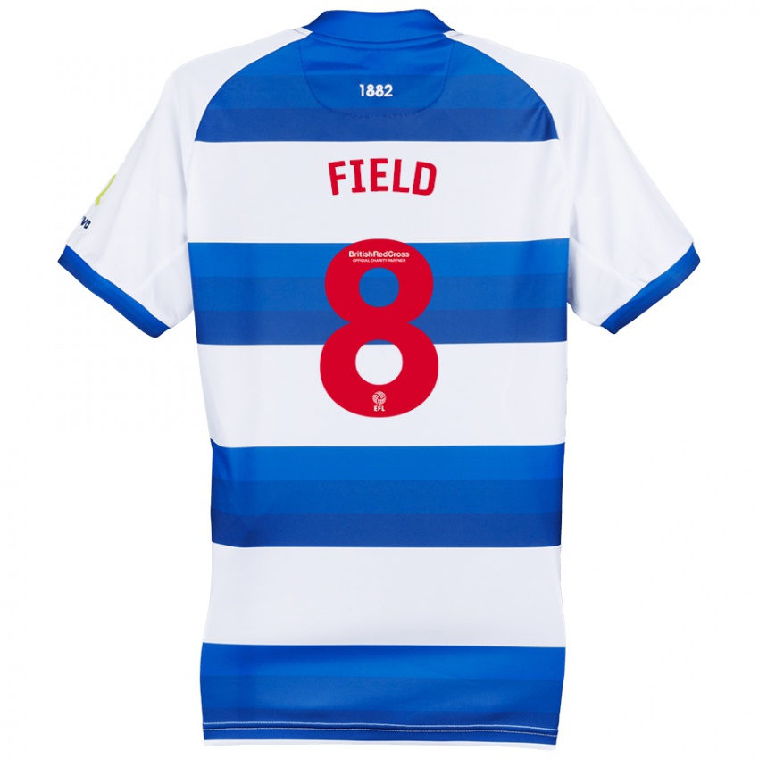 Criança Camisola Sam Field #8 Azul Branco Principal 2024/25 Camisa Brasil