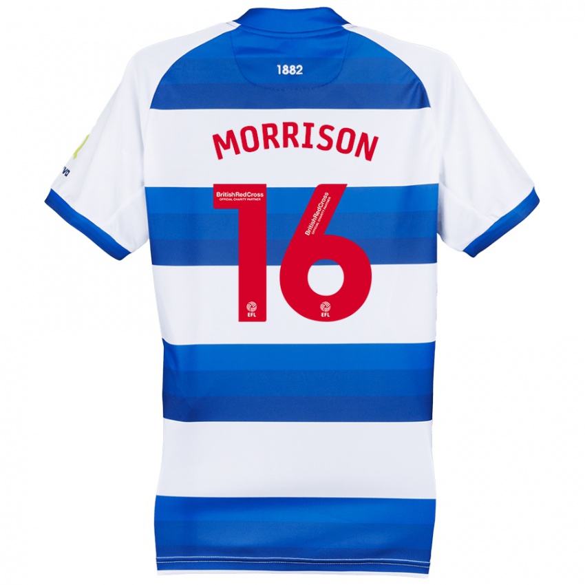 Criança Camisola Liam Morrison #16 Azul Branco Principal 2024/25 Camisa Brasil